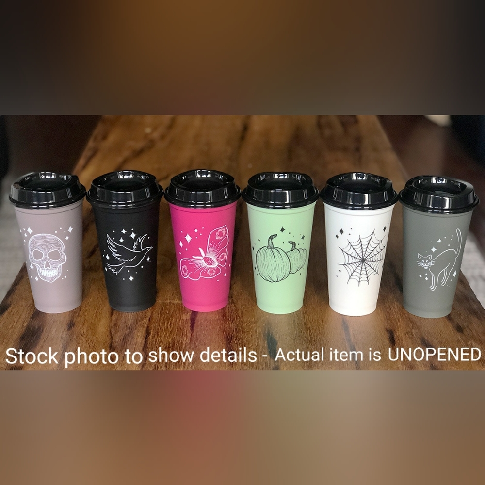 NWT Starbucks Halloween Resuable Cups 6 Pack
